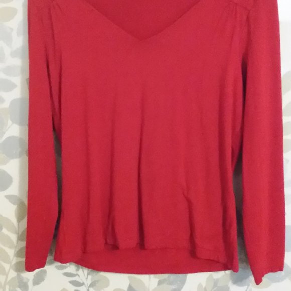 Red Blouse Sz L - Picture 2 of 4